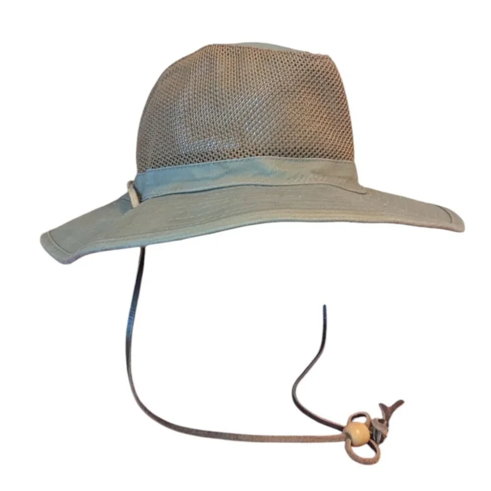 Red Head Hat Safari Fishing Vented Outback Leather Strap Wide Brim Unisex SPF‎